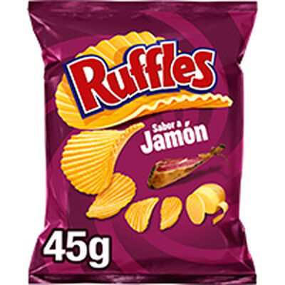 Patatas fritas Ruffles jam&oacute;n 45g