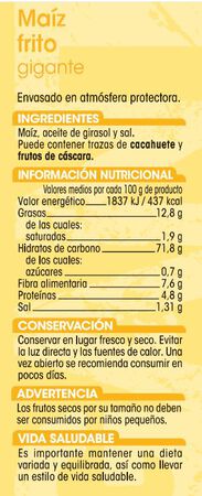 Ma&iacute;z frito gigante Alipende 150g
