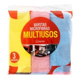Bayeta microfibra Lanta 3 unidades multiusos
