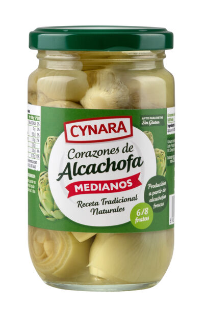 Corazones de alcachofa al natural CYNARA 6/8 290g
