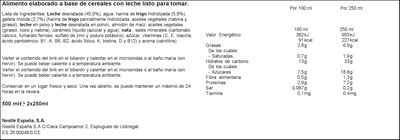 Papilla Nestlé leche cereales y galleta desde 6 meses