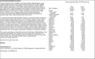 Leche infantil en polvo Nidina 1 Nestlé 800g