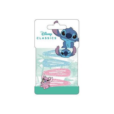 Clips pelo Stitch verde 4 unidades