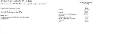 Chicharrillos Orbe 87g en escabeche