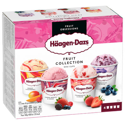 Helado Haagen-Dazs 4 uds fruit collection