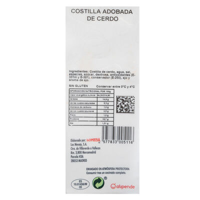 Costilla de cerdo adobada Alipende 600g aproximadamente