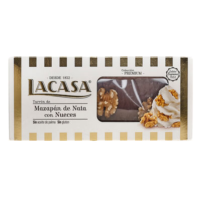 Mazap&aacute;n nata y nueces Lacasa 250g