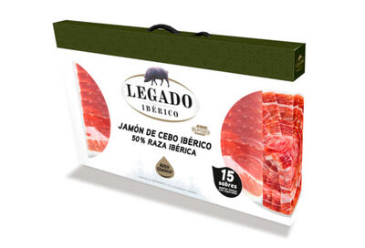 Maletín jamón cebo Ibérico Legado pack 15 de 60g