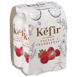 Kéfir líquido fresas y frambuesas pack 4