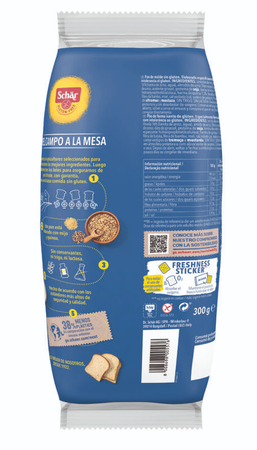 Pan de molde sin gluten Sch&auml;r 300g cl&aacute;sico