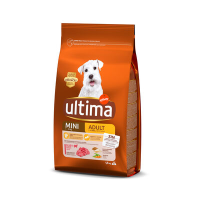 Pienso perro Ultima mini adulto buey 1,5kg
