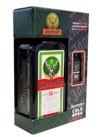Licor con miniatura J&auml;germeister 70 cl