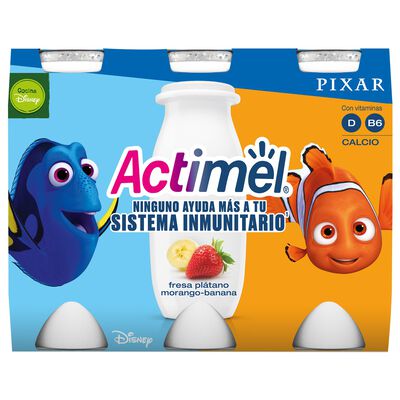 Actimel pack 6 sabor fresa plátano