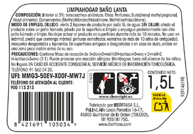 Limpiahogar Baño Lanta 1,5 l