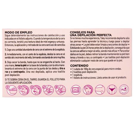Cera depilatoria divina Taky 100ml facial especial microondas