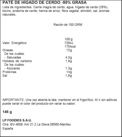 Pat&eacute; tapa negra La Piara pack 2