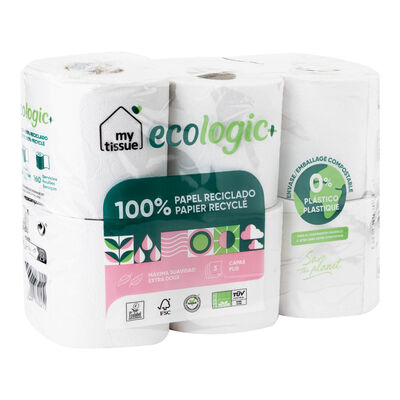 Papel higiénico ecológico 3 capas My Tissue 6 rollos