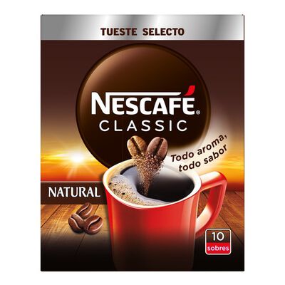 Café soluble Nescafé 10 sobres natural