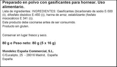 Polvo para hornear Royal 5 sobres