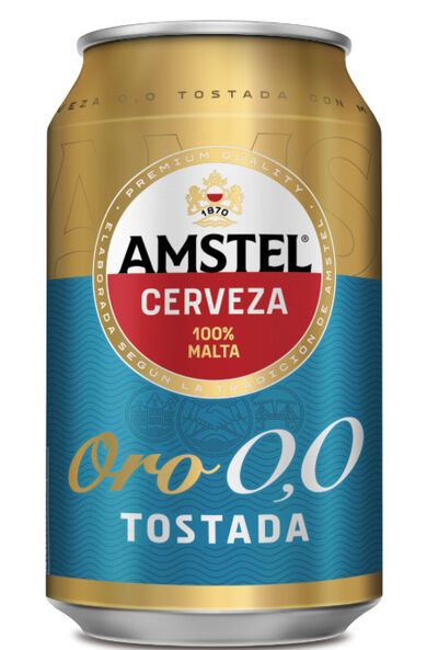 Cerveza sin alcohol Amstel Oro 0,0 Tostada lata 33cl