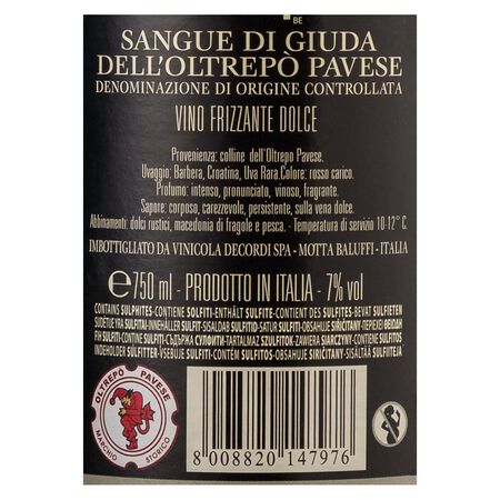 Vino tinto Sangre di Giuda espumoso