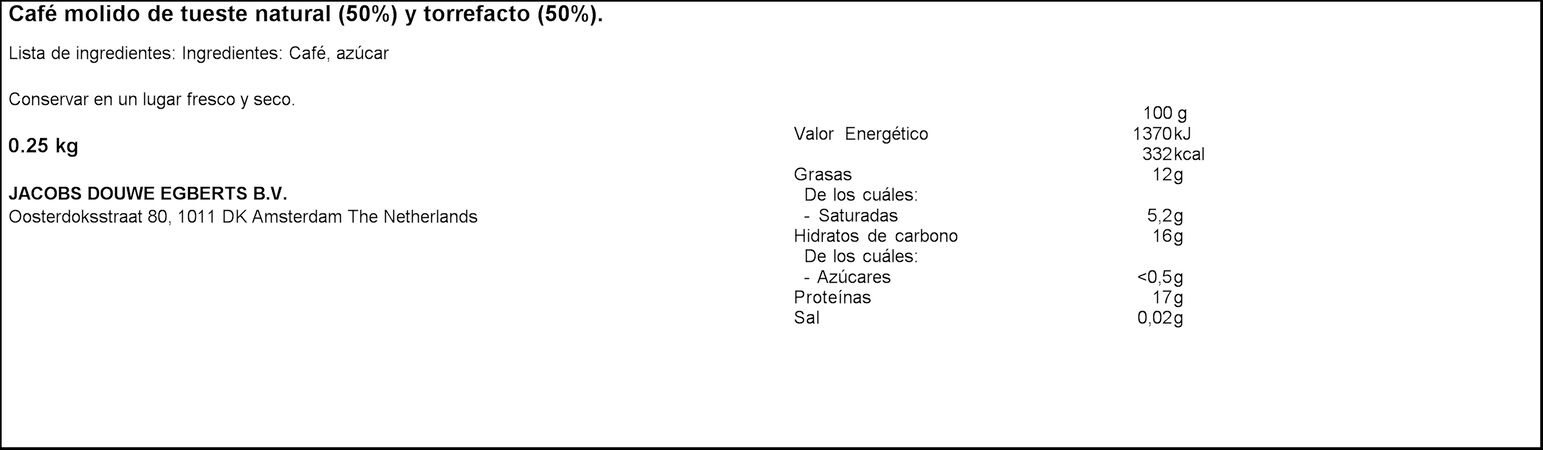 Café molido Saimaza 250g mezcla