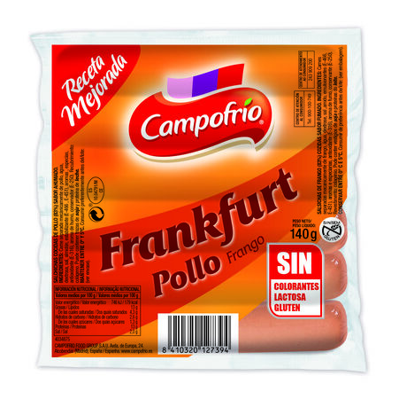 Salchicha frankfurt Campofrío 140gr pollo