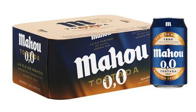 Cerveza sin alcohol Mahou 00 Tostada pack 12 latas 33cl