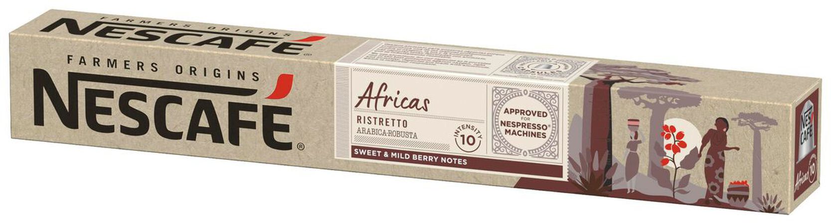 Café origen áfrica ristretto Nescafé 10 cápsulas