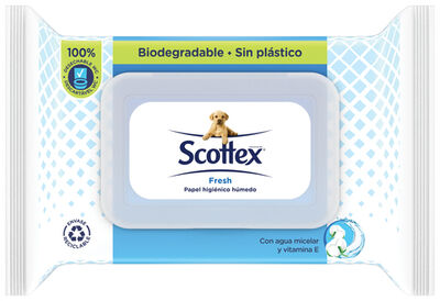 Papel higi&eacute;nico h&uacute;medo Scottex 74 uds