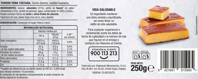 Turr&oacute;n Alipende 250g yema tostada