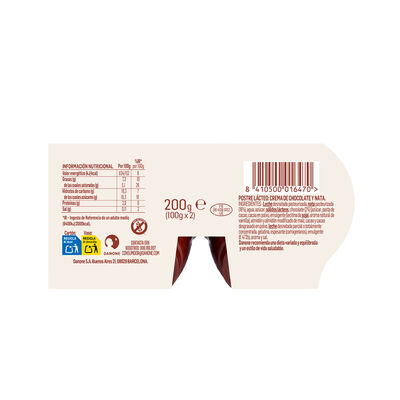 Copa de chocolate y nata Danone pack 2