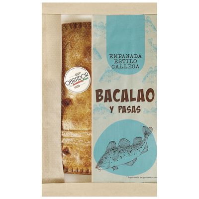 Empanada de bacalao y pasas