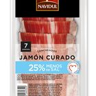 Jamón curado en lonchas reducido en sal Navidul 45 gr