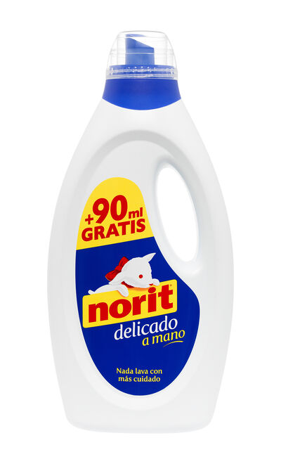Detergente líquido Norit 45 lavados + 90 ml Delicado mano