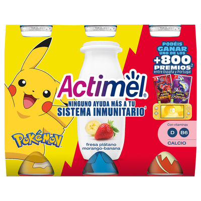Actimel pack 6 sabor fresa plátano
