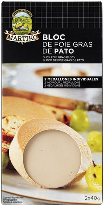 Bloc de foie gras de pato Martiko pack 2 de 40g