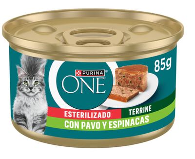 Alimentacion gato esterilizado terrine con pavo y espinacas 85g