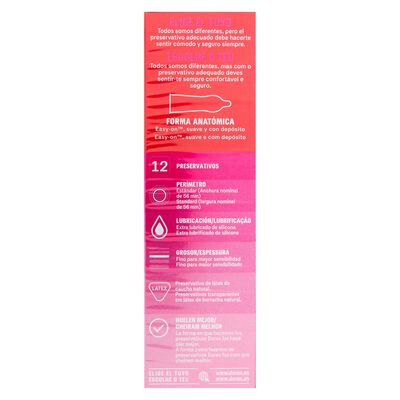 Preservativos Durex 12 uds sensitivo suave y fino extralubricado