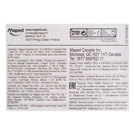 Marcador fluorescente colores pastel Maped 6 uds