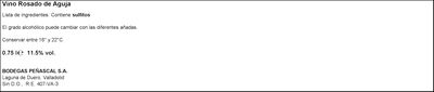 Vino rosado de aguja Pe&ntilde;ascal