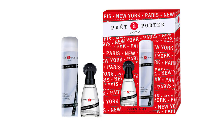 Estuche colonia Coty Pret Á Porter EDT 50ML + body spray 200ml