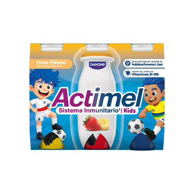 Actimel pack 6 sabor fresa pl&aacute;tano