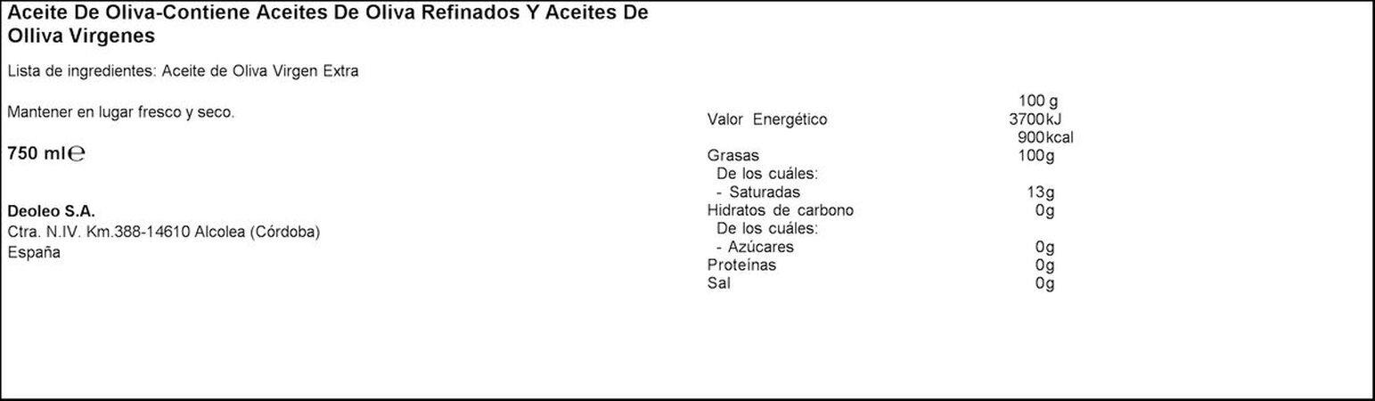 Aceite oliva virgen extra Carbonell 750ml