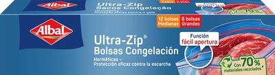 Bolsas congelación albal ultra-zip 2 tamaños 20 bolsas