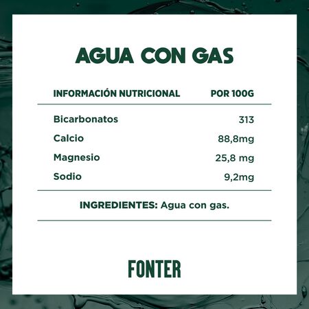Agua mineral con gas Fonter 1l
