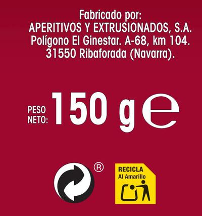 Patatas fritas onduladas jam&oacute;n Alipende 150g