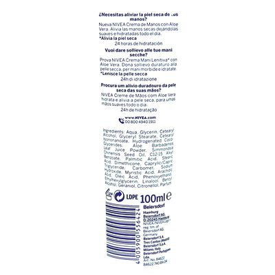 Crema de manos Nivea 100ml aloe vera calmante