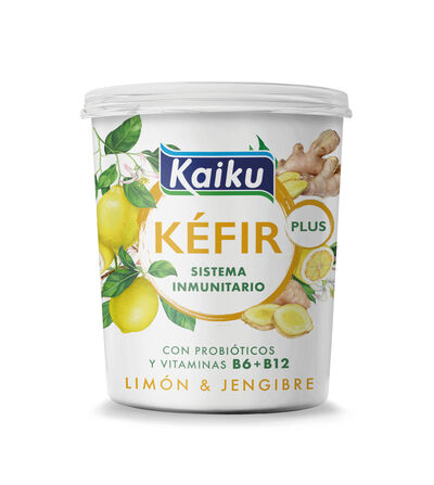 Kefir con limón y jengibre vitaminas B6 y B12 Kaiku 350g