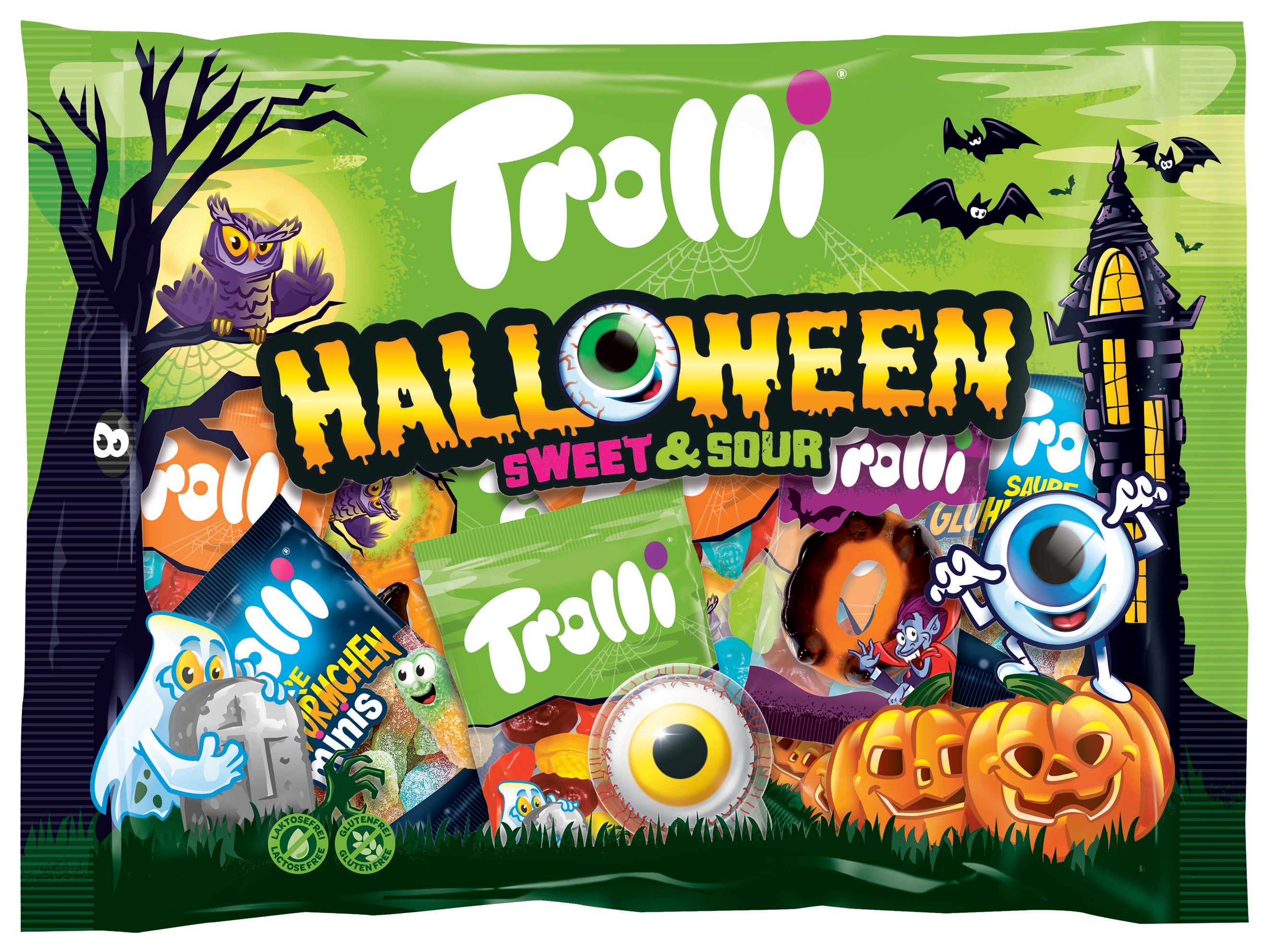 Caramelos Halloween goma agridulce Trolli 360g